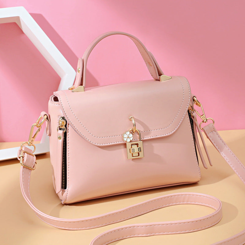 Retro PU Leather Crossbody Bag – Simple, Versatile Pillow Shape, 21cm