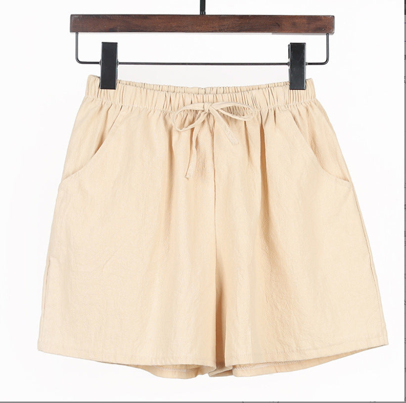 Linen Cotton And Linen Large Size Student Sports And Leisure Shorts