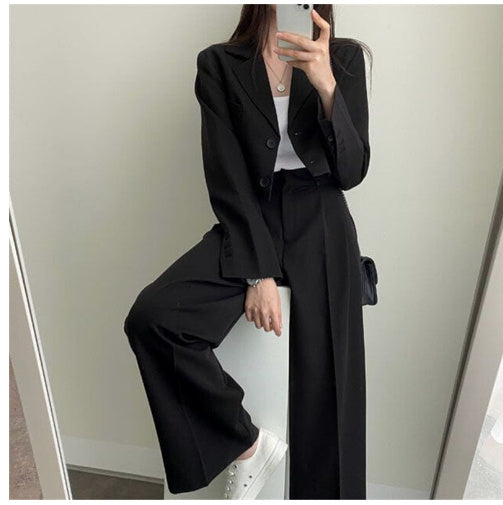 Suit Western Style Youthful-looking Small New Two-piece Suit Suit Suit High Waist