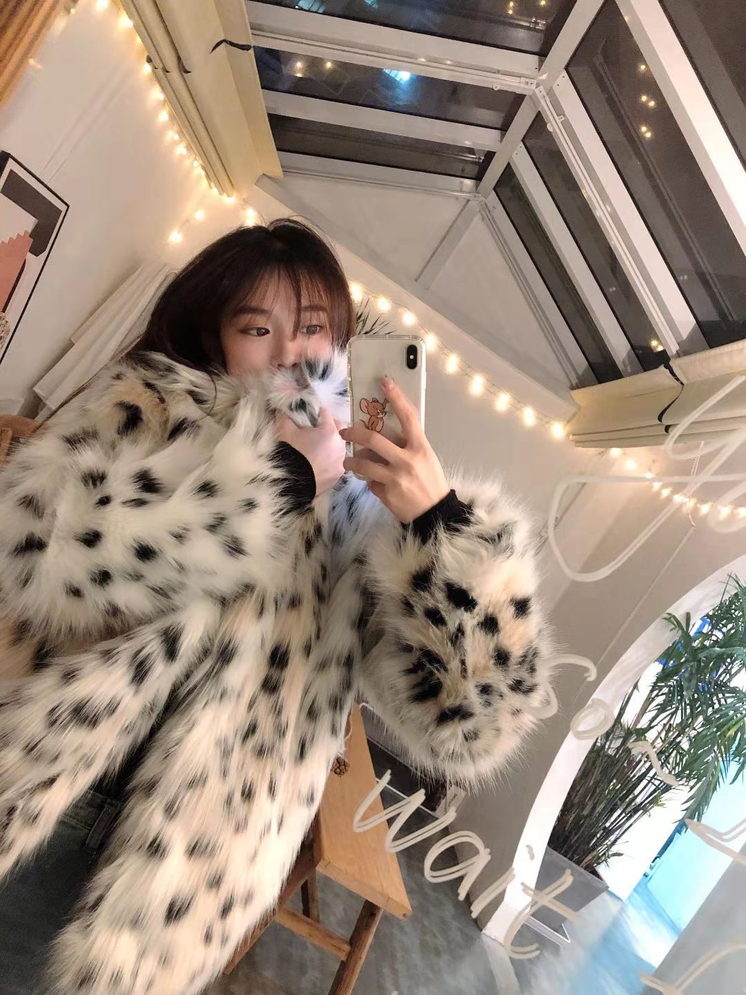 Women's Short Elegant Tigercat Leopard Print Casual Coat