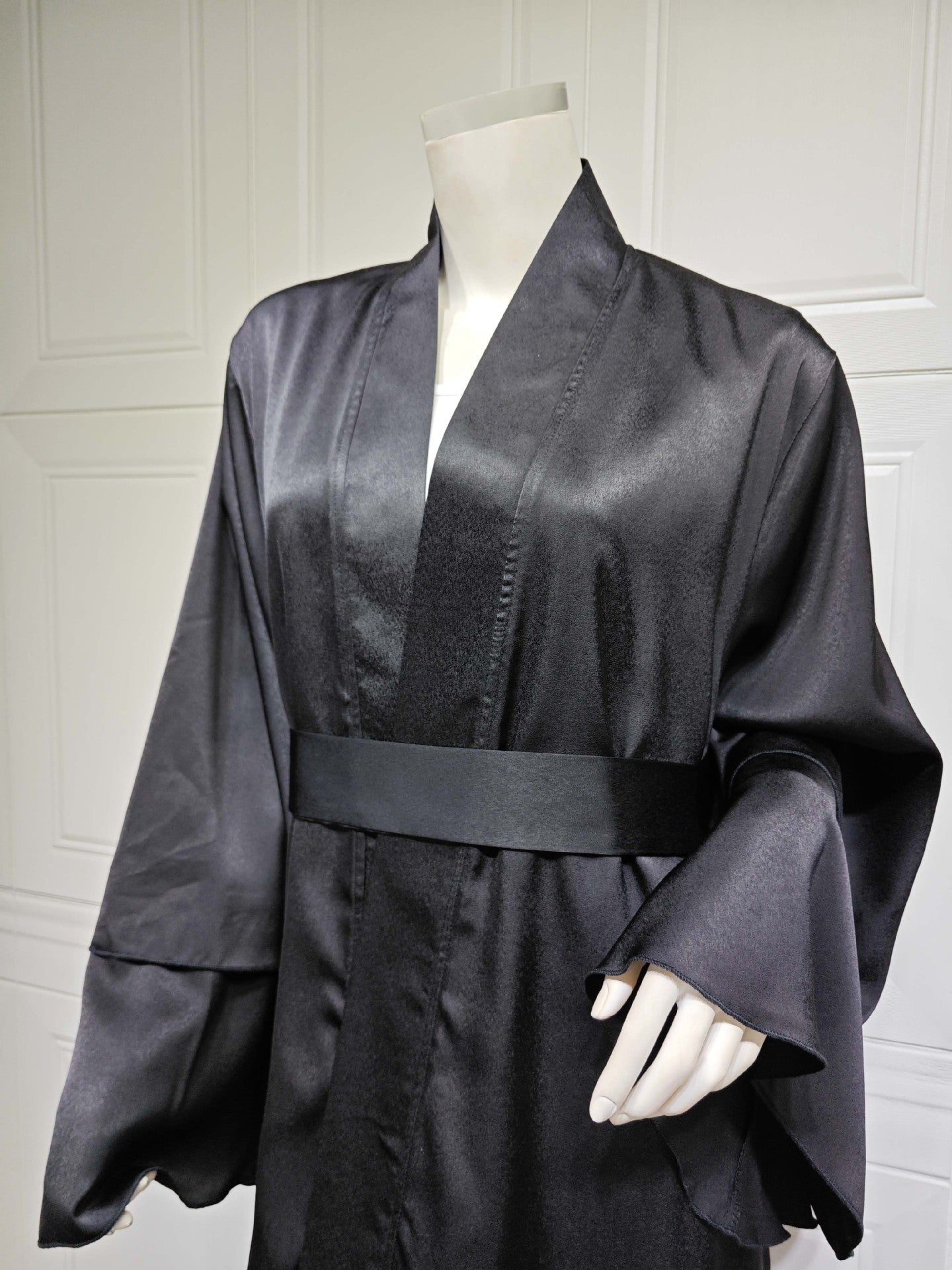 Robe abaya unie, vêtement d'extérieur cardigan, style musulman