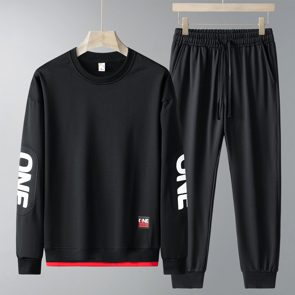 Men's Spring & Autumn Casual Sweatshirt and Sweatpants Set