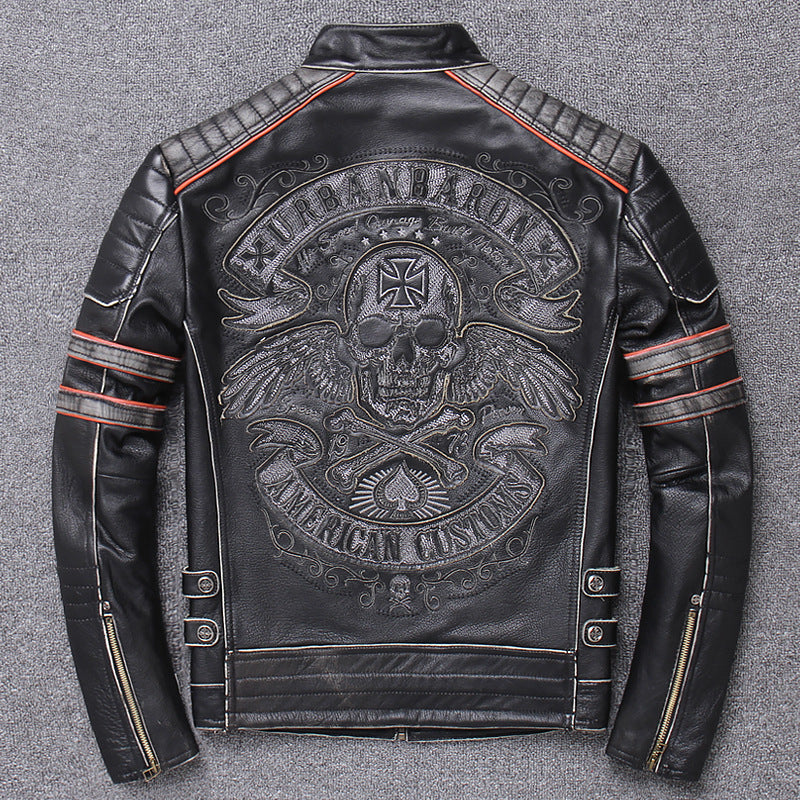 Harley Genuine Leather Slim Fit Men's Motorcycle Riding Jacket