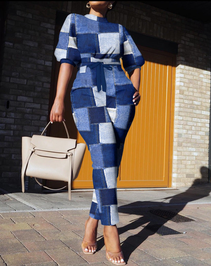 Women's Three-quarter Sleeve Fashion Casual Set