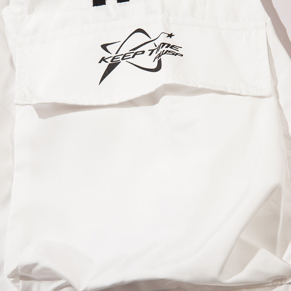 Straight Men's Color Matching Casual Trousers