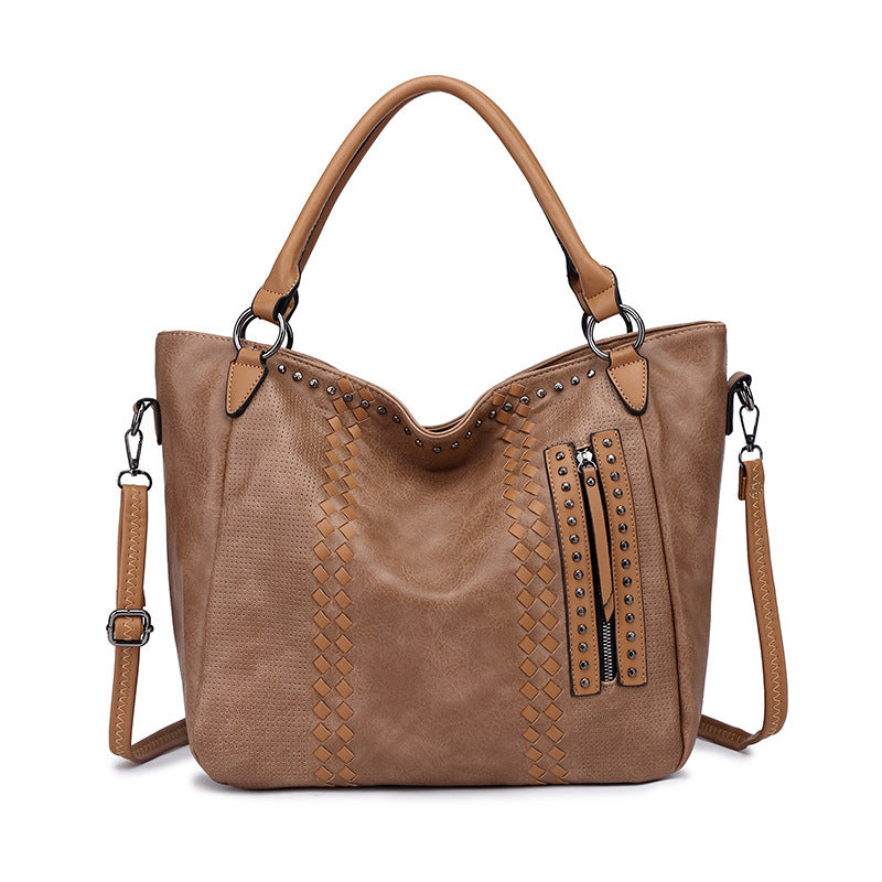 Ladies Trendy Large PU One Shoulder Crossbody Tote Bag