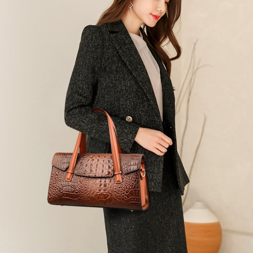 Soft Leather Large Capacity Shoulder Messenger Bag