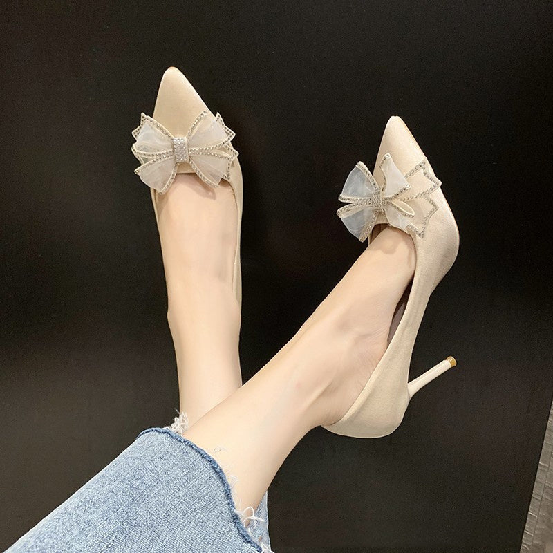 Chaussures à talons hauts en cristal noir de banquet de princesse