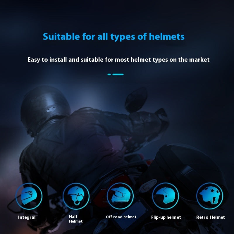 Casque de moto intégral noir avec oreillette Bluetooth