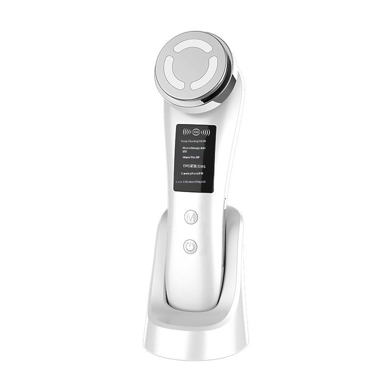 Appareil de beauté domestique à lumière colorée, massage facial par micro-courant, nettoyage
