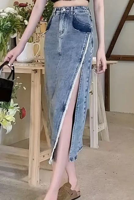 Women's Mid-length A-line Hip Skirt