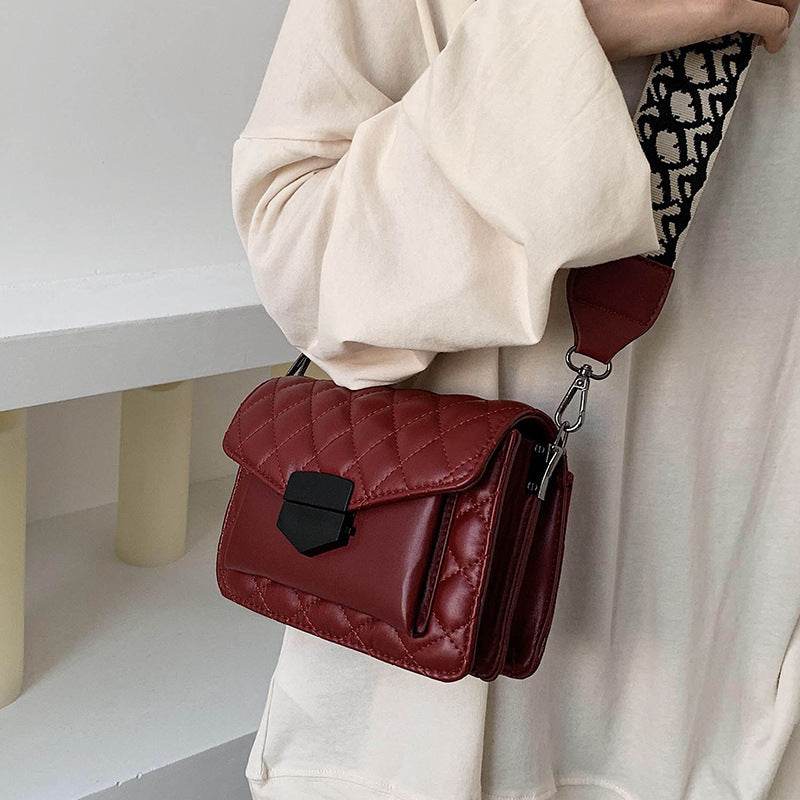 Women's PU Shoulder Bag - All-Match, 20x15x6cm, Black Red White