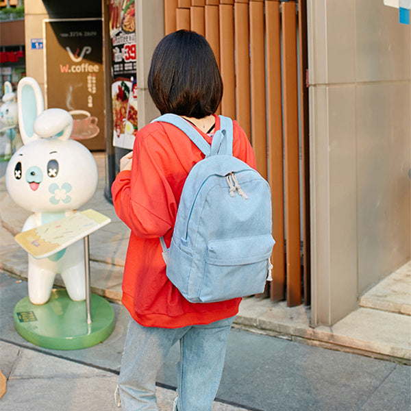 Corduroy School Backpack for Students Shoulder Bag