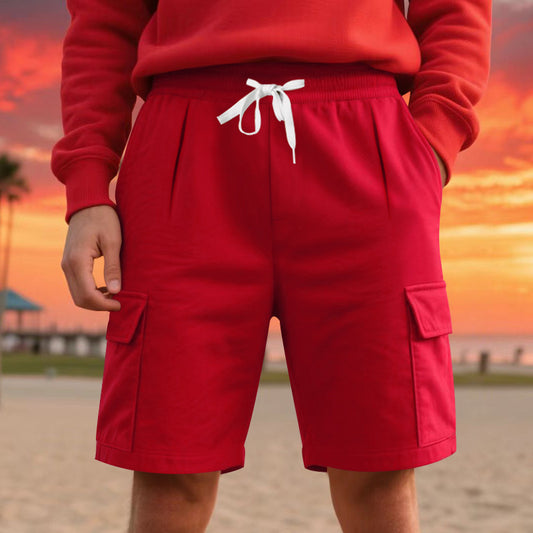 Breathable And Loose Tooling Multi-pocket Shorts