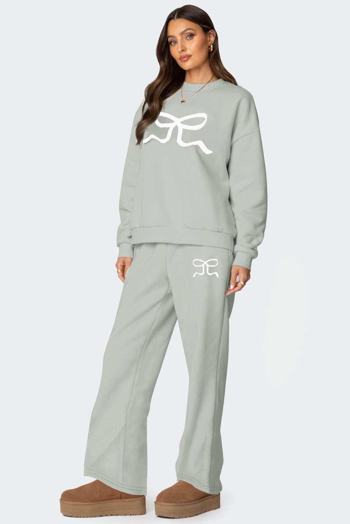 Pulls amples à col rond et manches longues pour femmes