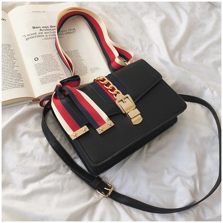 Fashionable Small Square Women's Bag in Red, Green, Black, Beige PU Leather