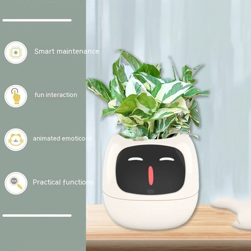 Smart Planter with 7 Sensors & AI Chips for Easy, Fun Plant Care – Over 49 Expressions