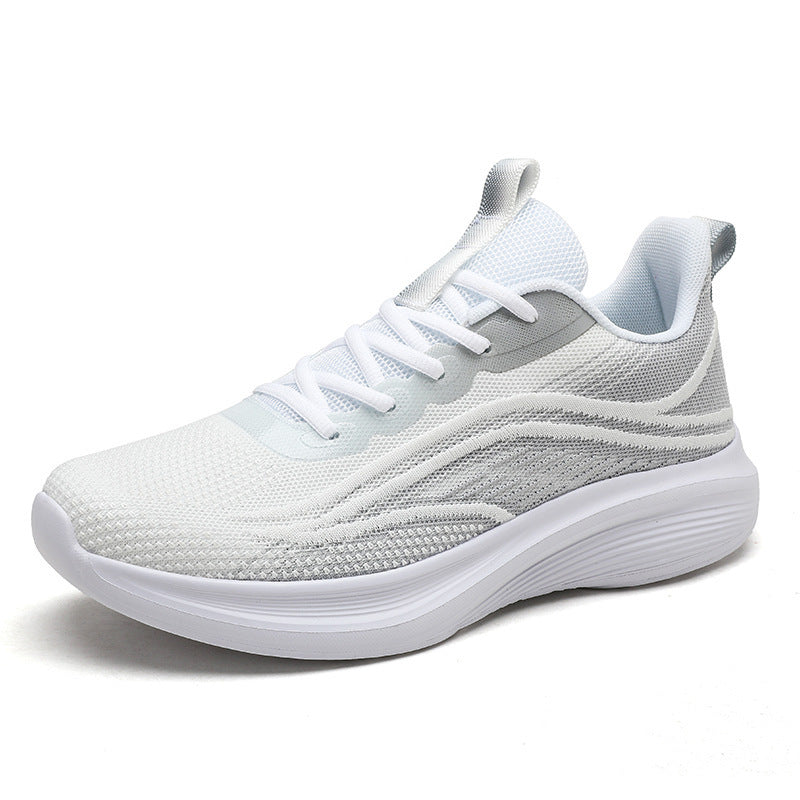 Breathable Lightweight Shock Absorption Sneakers with Soft Bottom