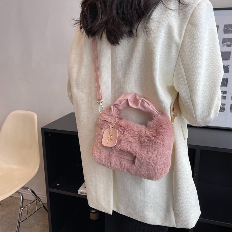 Women's New High-grade Fashionable Plush Handbag