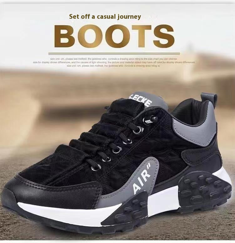 Men's Casual Sports Running Shoes Thick Bottom Wear-Resistant Soft