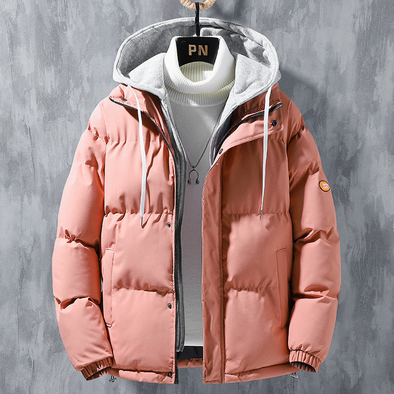 Men's Winter Hooded Windproof Thickened Two-Piece Cotton Jacket
