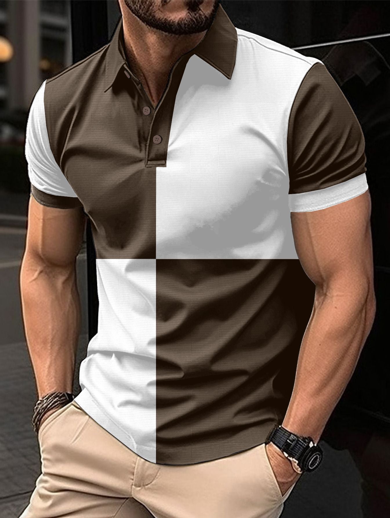 Casual Sports Short Sleeve Polo Shirt Men Clothing
