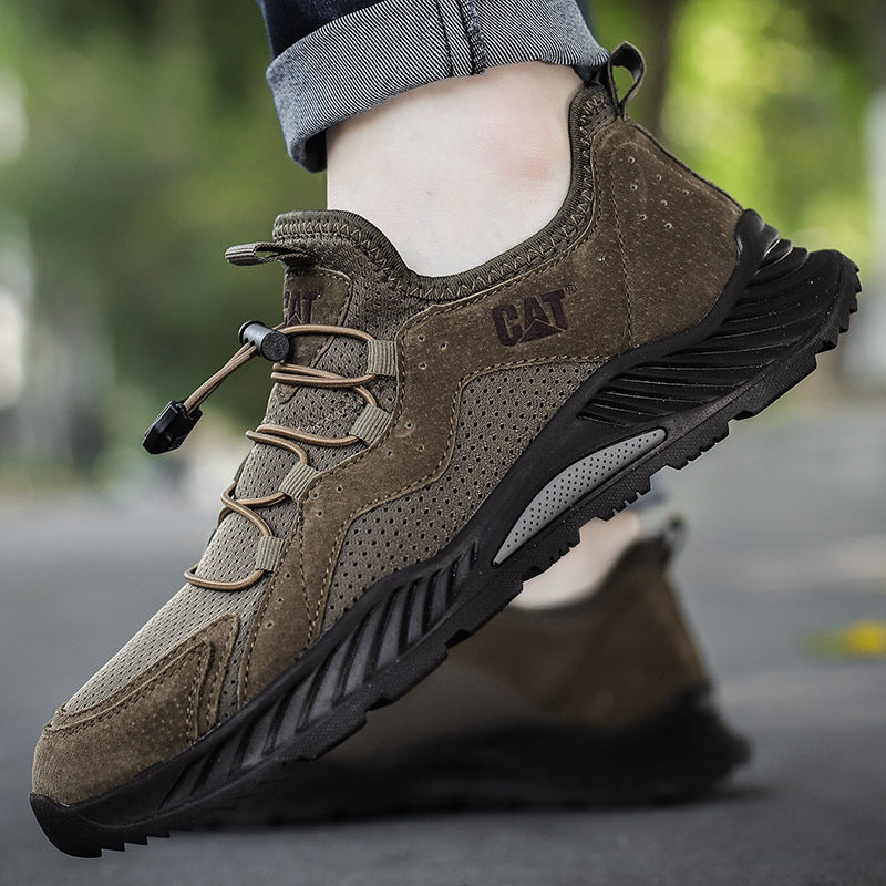 Men's Breathable Leather Casual Hiking Shoes Cross-Border Quality