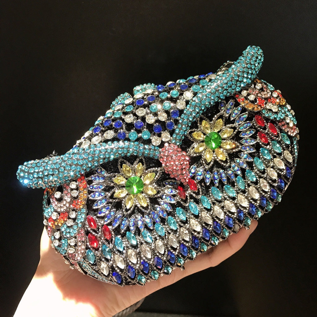 Hollow Out Diamond Banquet Clutch Bag Small 16x10x6.5cm Magnetic Buckle