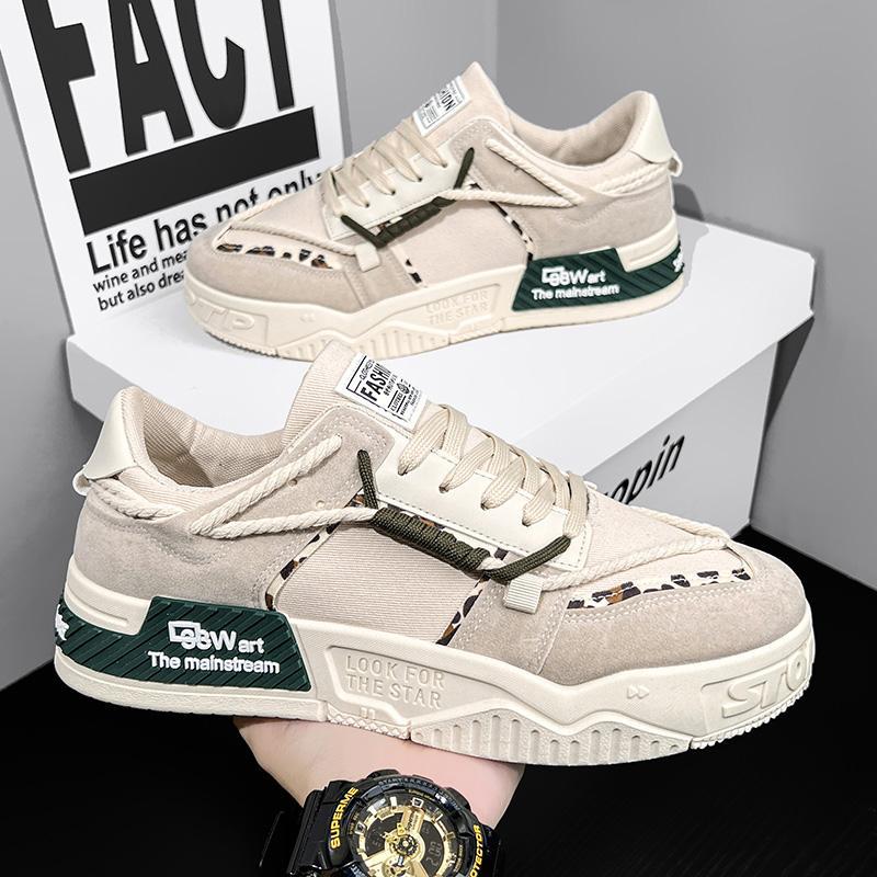 Casual Thick-Soled Canvas Sports Sneakers for Men