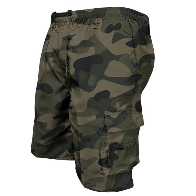 Short de sport en molleton de polyester multicolore pour homme