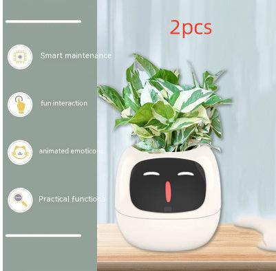 Smart Planter with 7 Sensors & AI Chips for Easy, Fun Plant Care – Over 49 Expressions