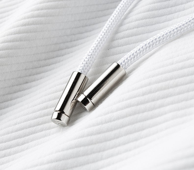 Twill Stretch White Sweatpants for Men