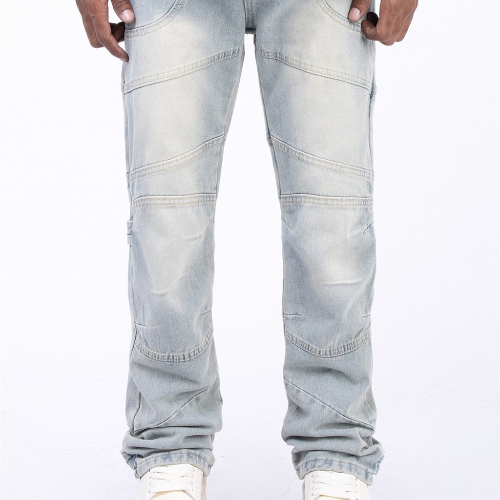 Pantalon droit en jean bleu clair American Retro