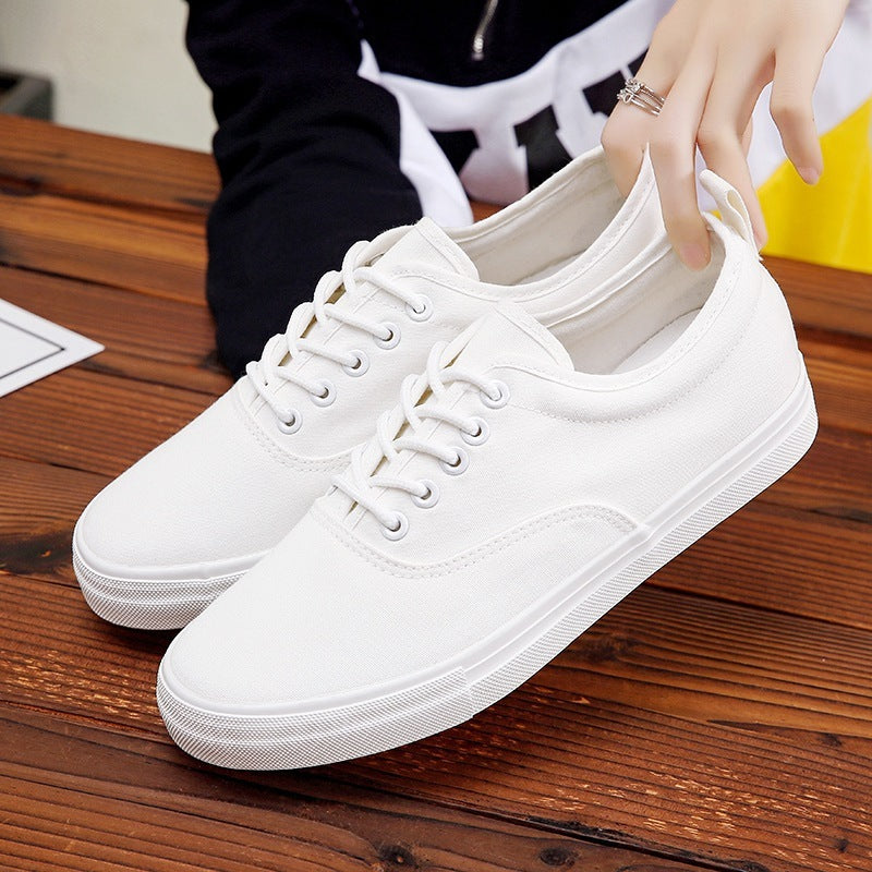 Chaussures de sport et de danse en toile à lacets pour hommes - Blanc et noir, tailles 39-45