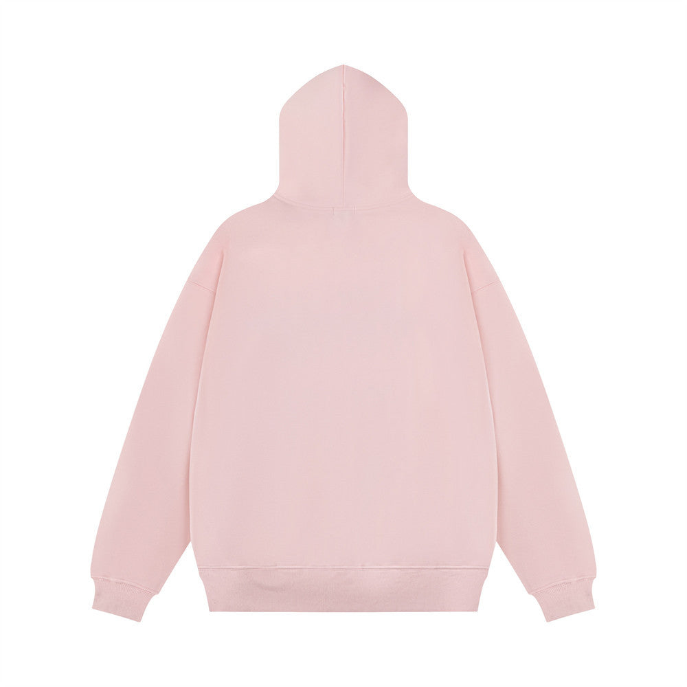 Sweat à capuche en coton brodé lapin créatif