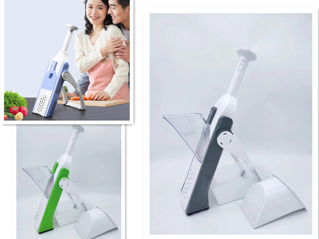 Multifunctional Vegetable Slicer Cutter Chopper Grater Kitchen Tool with Stainless Steel Blades