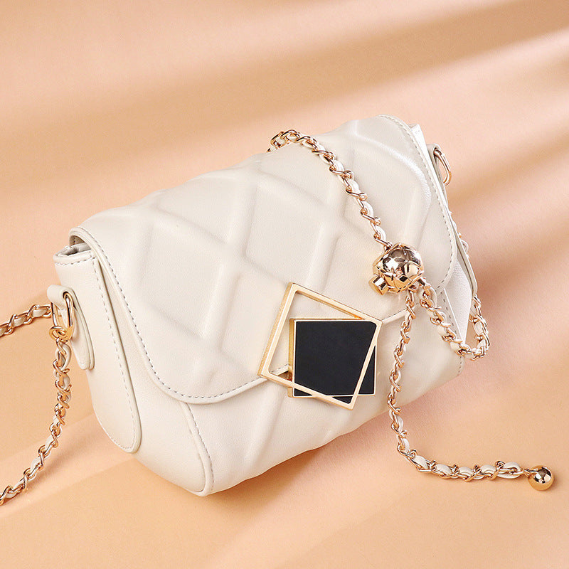 Sac bandoulière en cuir de vachette pour femme 18,5x7x14cm