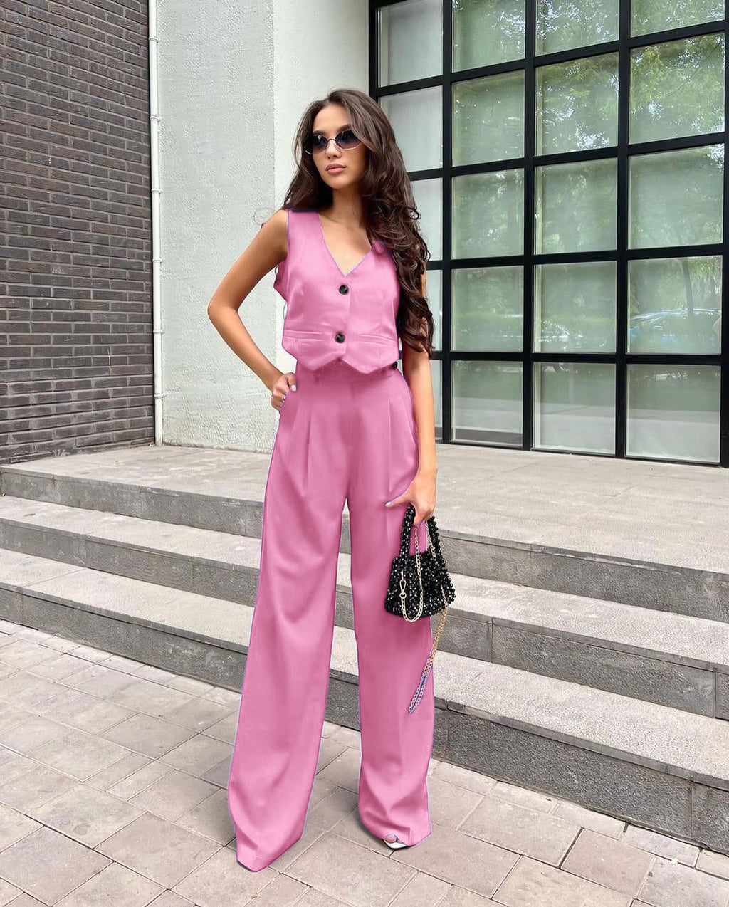 Women's Casual Slim Fit Pure Color Suit Cotton Temperament