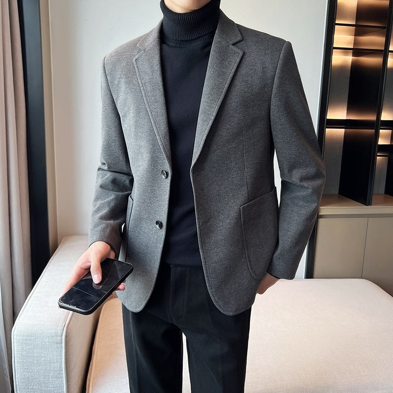 Veste en laine légère Manteau épais Costume décontracté pour hommes