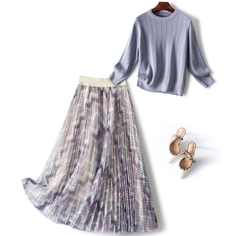 Purple Patchwork Mesh Skirt for Women, Medium & Long Length, Sizes S-XL