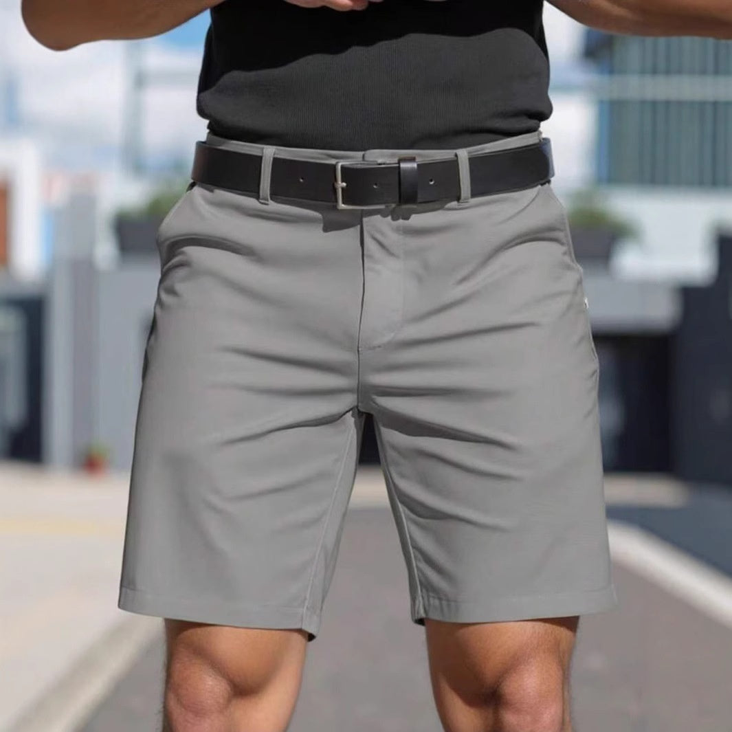 Shorts courts de sport et business de couleur unie pour hommes