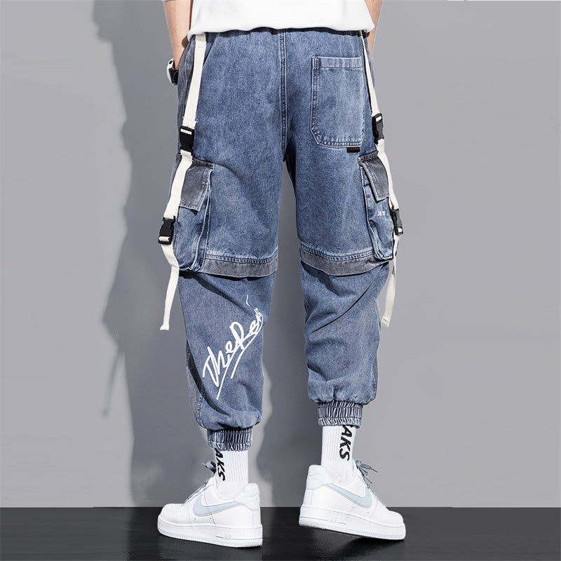 Men's Fall Loose Hip-Hop Workwear Jeans