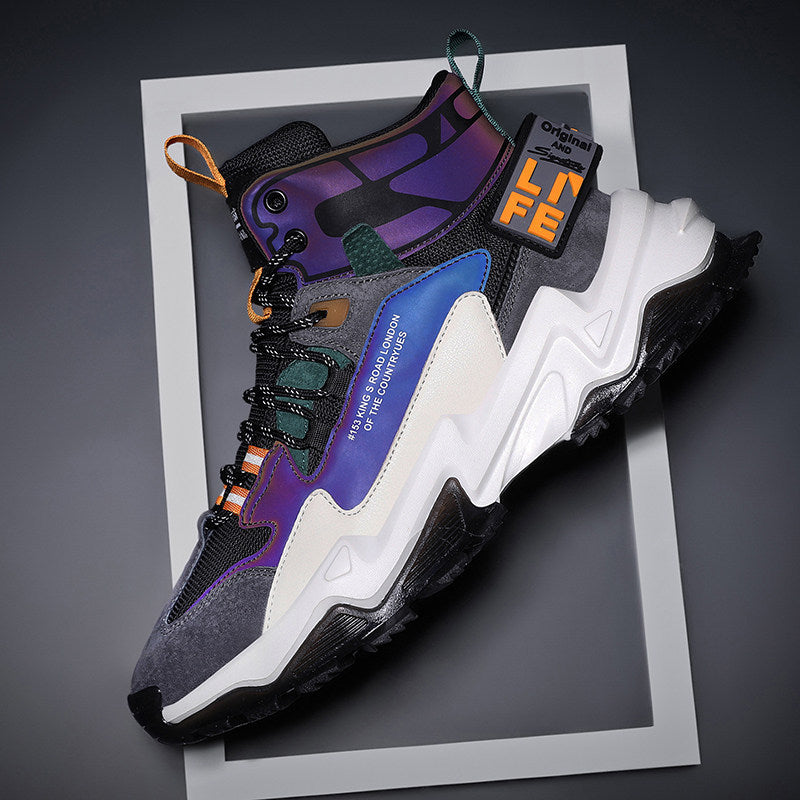 Thick-soled Height-enhanced Cotton Basketball Sneakers