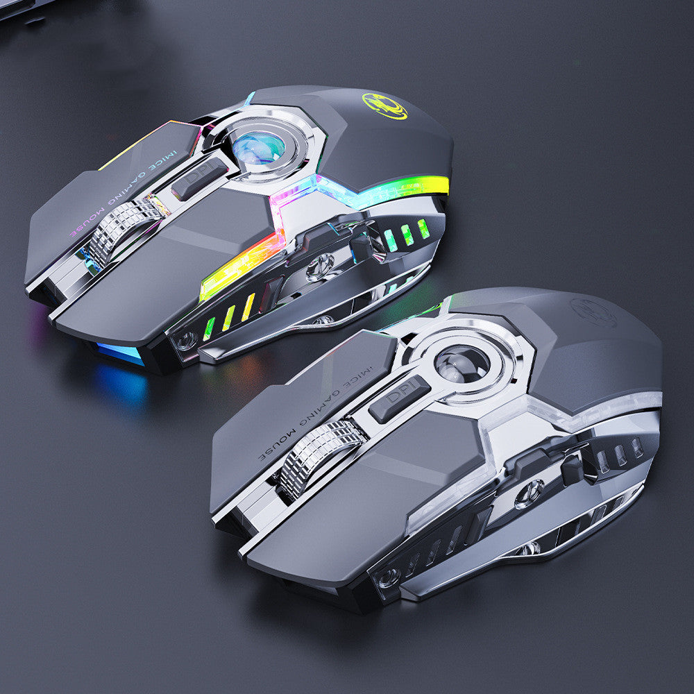 Silent Charging RGB Wireless Gaming Mouse with 7 Keys and 3-Level DPI