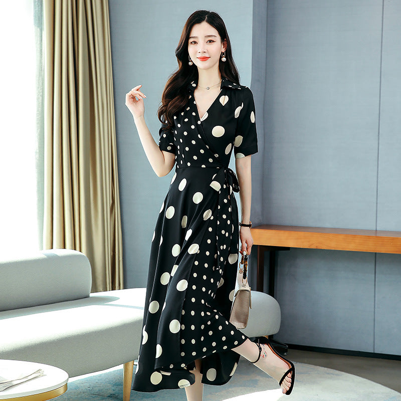 Women's Wave Dot Large Swing Dress