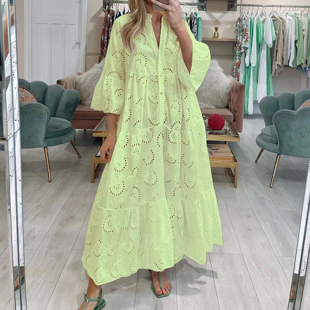 Robe longue sexy de style français pour femme