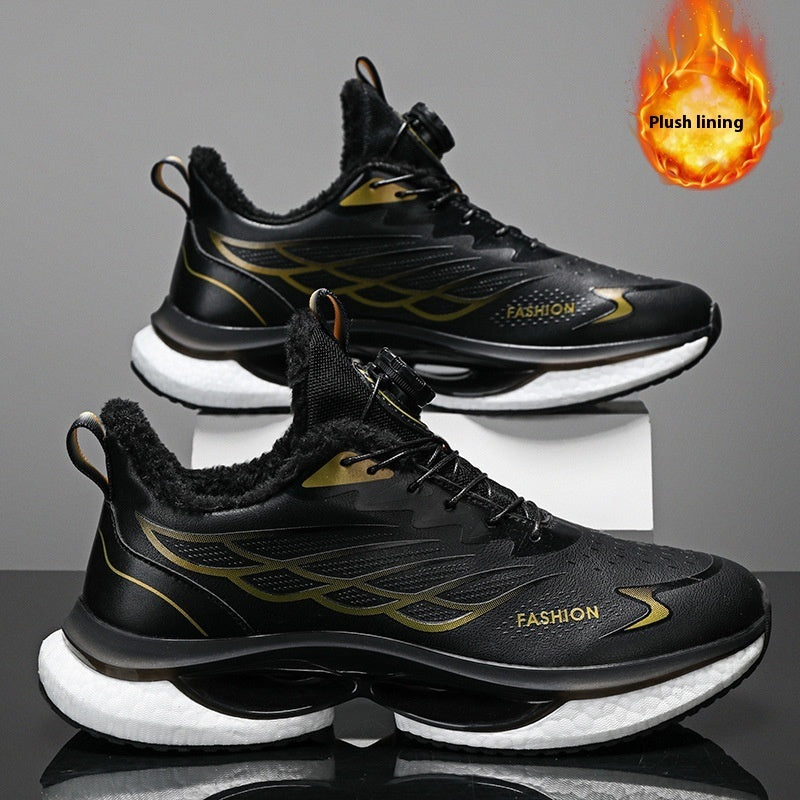 Rotating Button Men's Running Sneakers Lightweight Breathable