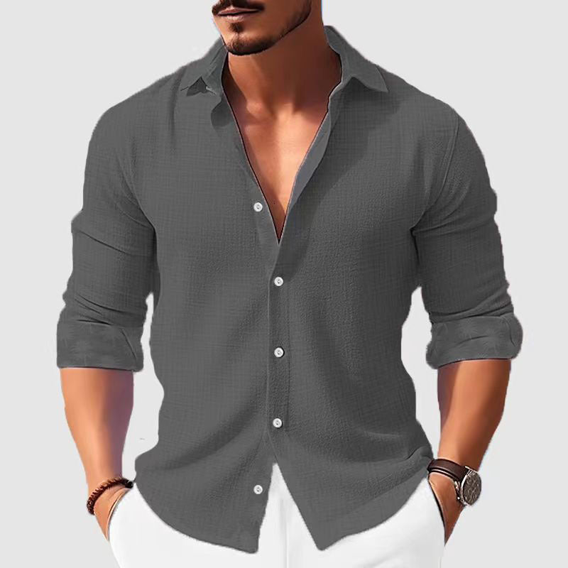 Men's Printed Floral Long Sleeve Shirt Fashion Casual Cardigan
