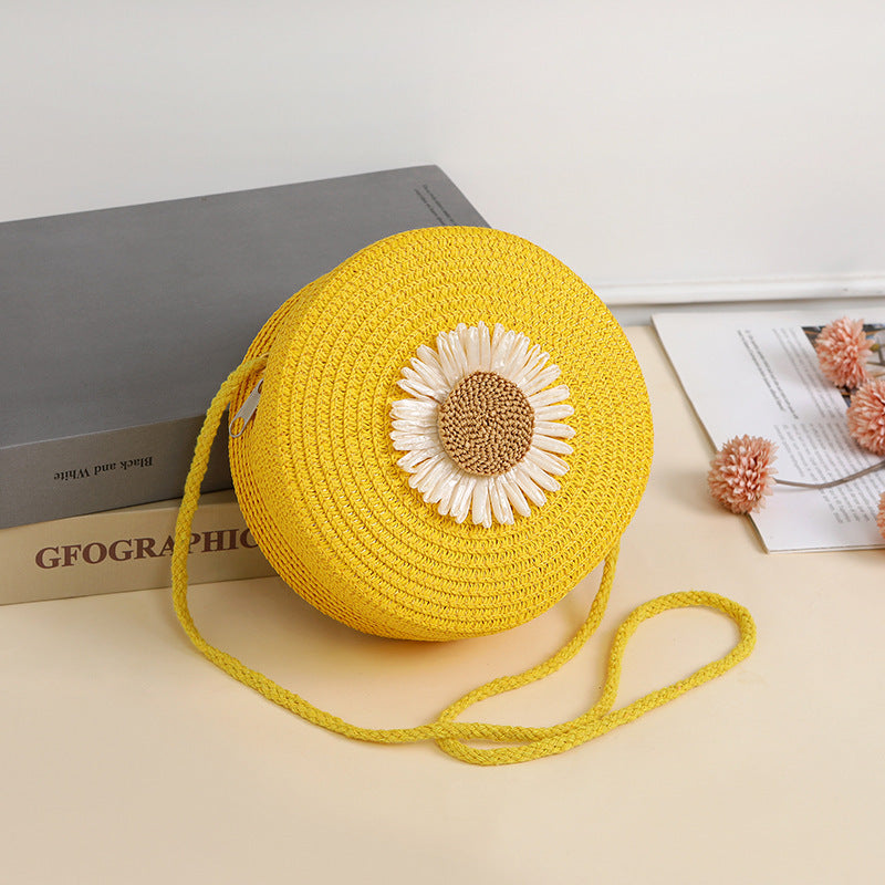 Pastoral Style Raffia Bag Woven Mobile Phone Bag Crossbody