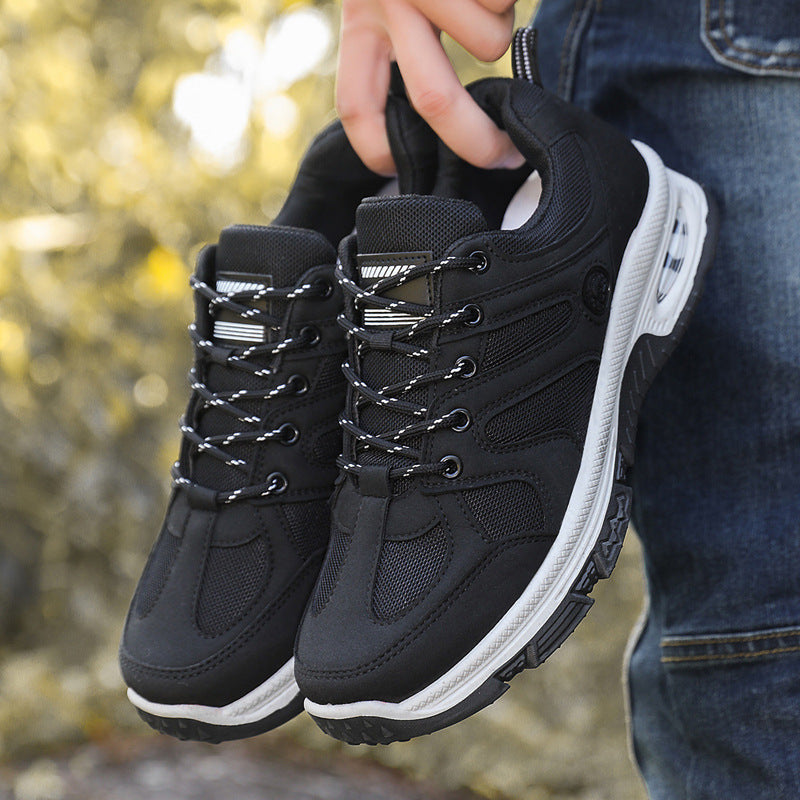 Casual Air Cushion Mesh Shoes Men Outdoor Breathable Lace-up Sneakers Running Sports Shoes